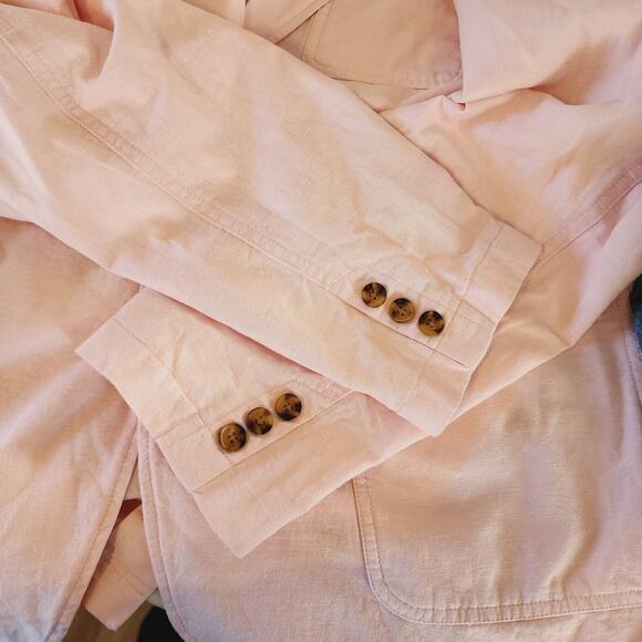 Goodfellow & Co. Women's Linen Blend Pink Shacket Blazer Size Large - Picture 6 of 7